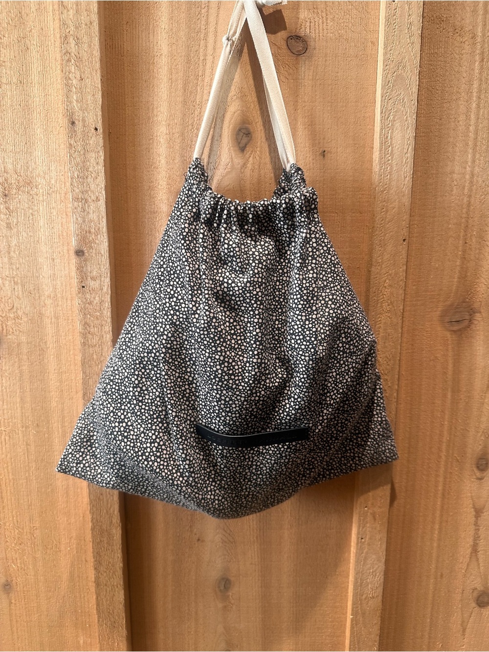 Loeffler Randall Industry Black Leather Perforated Drawstring Bucket Bag - Picture 11 of 12